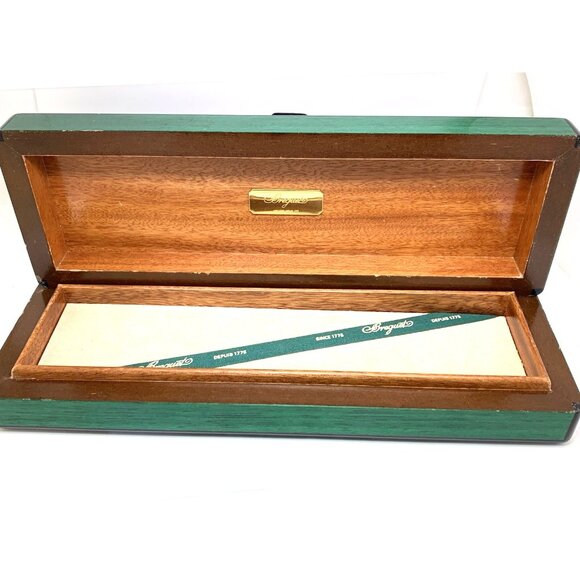 Breguet Watch Box Presentation Green Lacquered Wooden Display Empty Rare - Picture 13 of 15